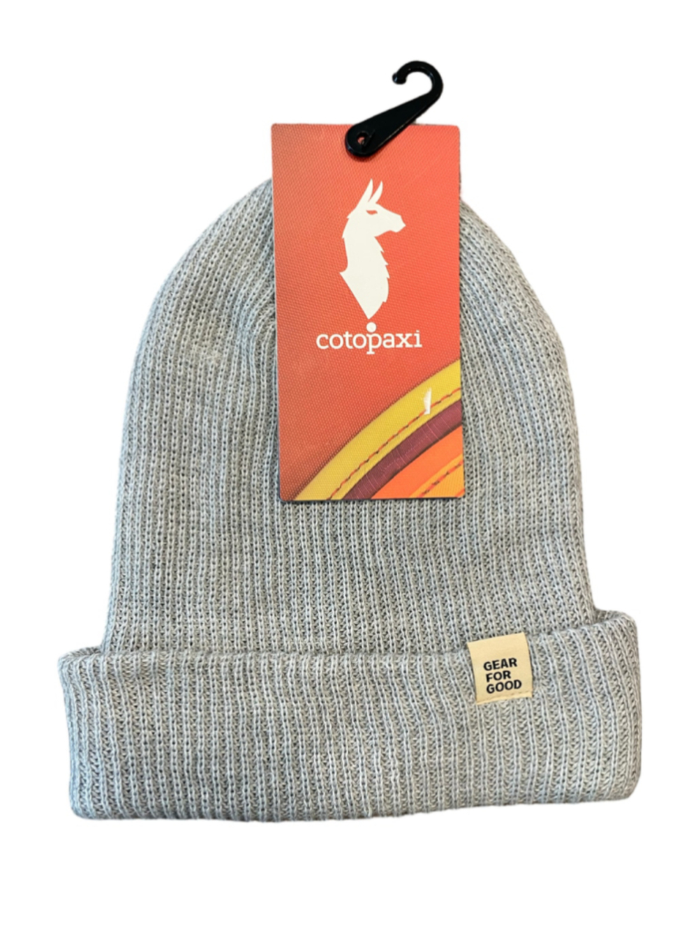 Cotopaxi Wharf Beanie Light Grey Knit Cuffed Fisherman Winter Hat NWT